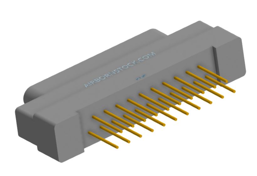 NK-1G2-021-135-0000 - Nano-miniature D-shaped vertical plated through hole (PTH) board mount connector, 1 row of 21 contacts, and no hardware. (Plug)