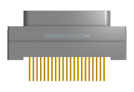 NK-1G2-021-135-TH00 - Nano-miniature D-shaped vertical plated through hole (PTH) board mount connector, 1 row of 21 contacts, and threaded holes for attachment hardware.(Plug)