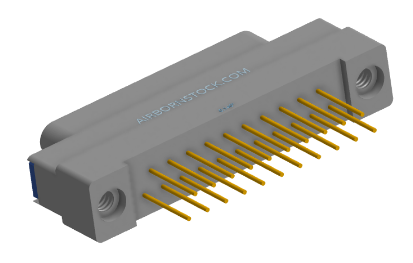 NK-1G2-021-135-TH00 - Nano-miniature D-shaped vertical plated through hole (PTH) board mount connector, 1 row of 21 contacts, and threaded holes for attachment hardware.(Plug)
