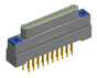 NK-1G4-021-135-TH00 - Nano-miniature D-shaped vertical plated through hole (PTH) board mount connector, 1 row of 21 contacts, and threaded holes for attachment hardware.(Plug)