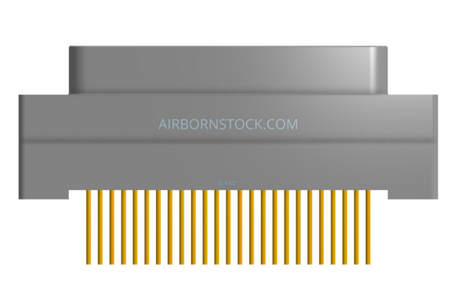 NK-1G2-025-135-0000 - Nano-miniature D-shaped vertical plated through hole (PTH) board mount connector, 1 row of 25 contacts, and no hardware. (Plug)