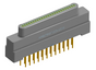 NK-1G4-025-135-0000 - Nano-miniature D-shaped vertical plated through hole (PTH) board mount connector, 1 row of 25 contacts, and no hardware. (Plug)