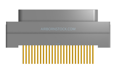 NK-1G2-025-135-TH00 - Nano-miniature D-shaped vertical plated through hole (PTH) board mount connector, 1 row of 25 contacts, and threaded holes for attachment hardware.(Plug)