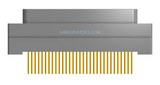 NK-1G2-031-135-0000 - Nano-miniature D-shaped vertical plated through hole (PTH) board mount connector, 1 row of 31 contacts, and no hardware. (Plug)