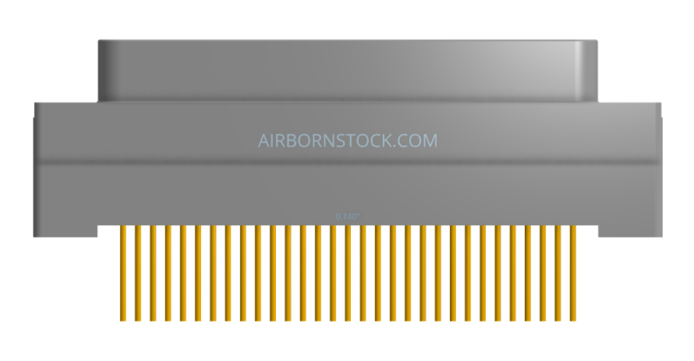 NK-1G2-031-148-TH00 - Nano-miniature D-shaped vertical plated through hole (PTH) board mount connector, 1 row of 31 contacts, and threaded holes for attachment hardware.(Plug)