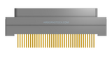 NK-1G2-037-138-TH00 - Nano-miniature D-shaped vertical plated through hole (PTH) board mount connector, 1 row of 37 contacts, and threaded holes for attachment hardware.(Plug)