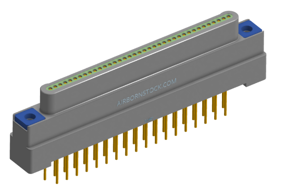NK-1G2-037-138-TH00 - Nano-miniature D-shaped vertical plated through hole (PTH) board mount connector, 1 row of 37 contacts, and threaded holes for attachment hardware.(Plug)