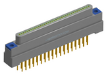 NK-1G2-037-138-TH00 - Nano-miniature D-shaped vertical plated through hole (PTH) board mount connector, 1 row of 37 contacts, and threaded holes for attachment hardware.(Plug)