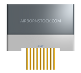 NK-1H2-009-235-0000 - Nano-miniature D-shaped vertical plated through hole (PTH) board mount connector with mounting holes, 1 row of 9 contacts, and no hardware. (Receptacle)