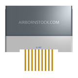 NK-1H2-009-235-TH00 - Nano-miniature D-shaped vertical plated through hole (PTH) board mount connector with mounting holes, 1 row of 9 contacts, and threaded holes for attachment hardware. (Receptacle)