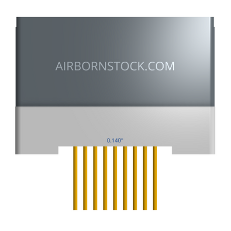 NK-1H2-009-235-TH00 - Nano-miniature D-shaped vertical plated through hole (PTH) board mount connector with mounting holes, 1 row of 9 contacts, and threaded holes for attachment hardware. (Receptacle)