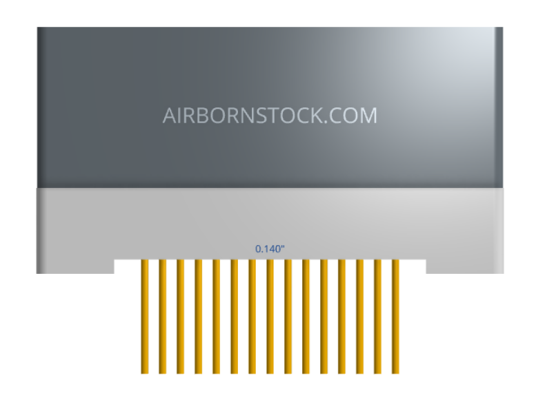 NK-1H2-015-235-0000 - Nano-miniature D-shaped vertical plated through hole (PTH) board mount connector with mounting holes, 1 row of 15 contacts, and no hardware. (Receptacle)