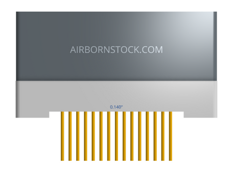 NK-1H2-015-235-0000 - Nano-miniature D-shaped vertical plated through hole (PTH) board mount connector with mounting holes, 1 row of 15 contacts, and no hardware. (Receptacle)
