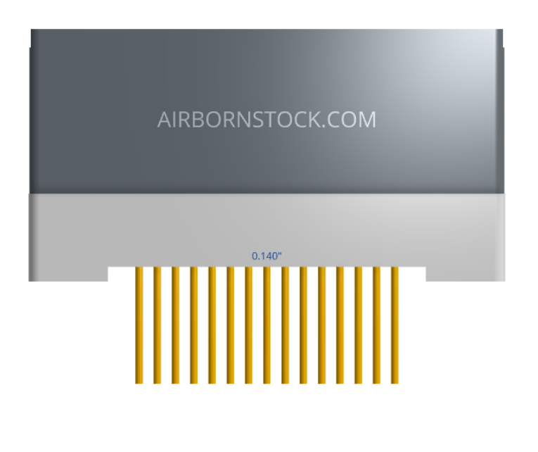 NK-1H2-015-235-TH00 - Nano-miniature D-shaped vertical plated through hole (PTH) board mount connector with mounting holes, 1 row of 15 contacts, and threaded holes for attachment hardware. (Receptacle)