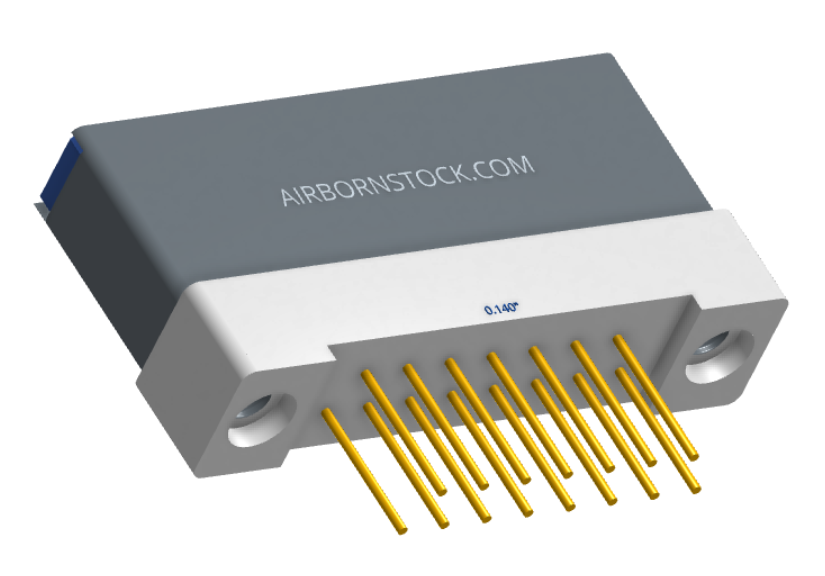 NK-1H2-015-235-TH00 - Nano-miniature D-shaped vertical plated through hole (PTH) board mount connector with mounting holes, 1 row of 15 contacts, and threaded holes for attachment hardware. (Receptacle)