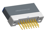 NK-1H2-015-235-TH00 - Nano-miniature D-shaped vertical plated through hole (PTH) board mount connector with mounting holes, 1 row of 15 contacts, and threaded holes for attachment hardware. (Receptacle)
