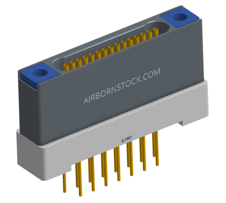 NK-1H2-015-235-TH00 - Nano-miniature D-shaped vertical plated through hole (PTH) board mount connector with mounting holes, 1 row of 15 contacts, and threaded holes for attachment hardware. (Receptacle)