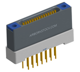 NK-1H2-015-235-TH00 - Nano-miniature D-shaped vertical plated through hole (PTH) board mount connector with mounting holes, 1 row of 15 contacts, and threaded holes for attachment hardware. (Receptacle)