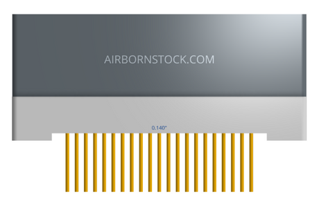 NK-1H2-021-235-0000 - Nano-miniature D-shaped vertical plated through hole (PTH) board mount connector with mounting holes, 1 row of 21 contacts, and no hardware. (Receptacle)