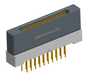 NK-1H4-021-235-0000 - Nano-miniature D-shaped vertical plated through hole (PTH) board mount connector with mounting holes, 1 row of 21 contacts, and no hardware. (Receptacle)