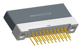 NK-1H2-021-235-TH00 - Nano-miniature D-shaped vertical plated through hole (PTH) board mount connector with mounting holes, 1 row of 21 contacts, and threaded holes for attachment hardware. (Receptacle)
