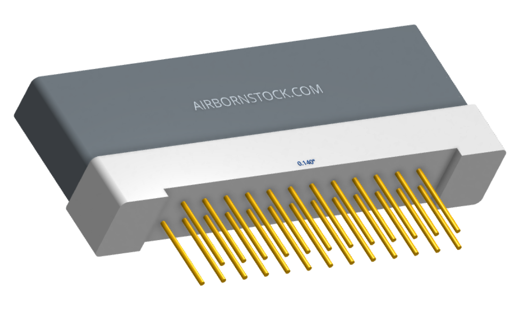 NK-1H2-025-235-0000 - Nano-miniature D-shaped vertical plated through hole (PTH) board mount connector with mounting holes, 1 row of 25 contacts, and no hardware. (Receptacle)