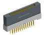 NK-1H4-025-235-0000 - Nano-miniature D-shaped vertical plated through hole (PTH) board mount connector with mounting holes, 1 row of 25 contacts, and no hardware. (Receptacle)