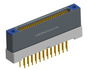 NK-1H4-025-235-TH00 - Nano-miniature D-shaped vertical plated through hole (PTH) board mount connector with mounting holes, 1 row of 25 contacts, and threaded holes for attachment hardware. (Receptacle)