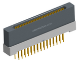 NK-1H2-031-235-0000 - Nano-miniature D-shaped vertical plated through hole (PTH) board mount connector with mounting holes, 1 row of 31 contacts, and no hardware. (Receptacle)