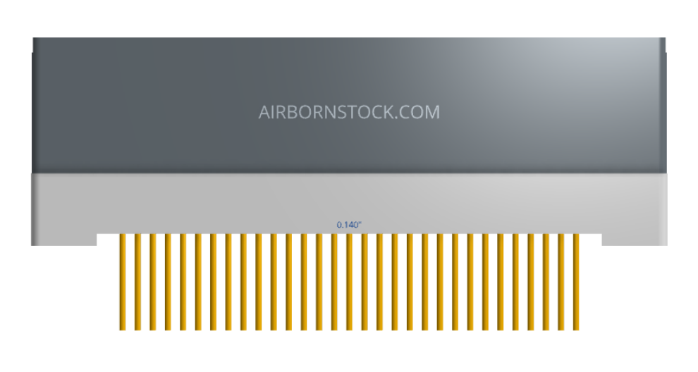 NK-1H2-031-238-TH00 - Nano-miniature D-shaped vertical plated through hole (PTH) board mount connector with mounting holes, 1 row of 31 contacts, and threaded holes for attachment hardware. (Receptacle)