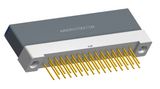 NK-1H2-031-238-TH00 - Nano-miniature D-shaped vertical plated through hole (PTH) board mount connector with mounting holes, 1 row of 31 contacts, and threaded holes for attachment hardware. (Receptacle)