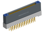 NK-1H4-031-238-TH00 - Nano-miniature D-shaped vertical plated through hole (PTH) board mount connector with mounting holes, 1 row of 31 contacts, and threaded holes for attachment hardware. (Receptacle)