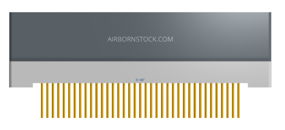NK-1H2-037-235-0000 - Nano-miniature D-shaped vertical plated through hole (PTH) board mount connector with mounting holes, 1 row of 37 contacts, and no hardware. (Receptacle)