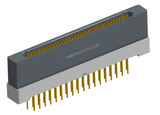 NK-1H2-037-235-0000 - Nano-miniature D-shaped vertical plated through hole (PTH) board mount connector with mounting holes, 1 row of 37 contacts, and no hardware. (Receptacle)