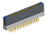 NK-1H2-037-235-TH00 - Nano-miniature D-shaped vertical plated through hole (PTH) board mount connector with mounting holes, 1 row of 37 contacts, and threaded holes for attachment hardware. (Receptacle)
