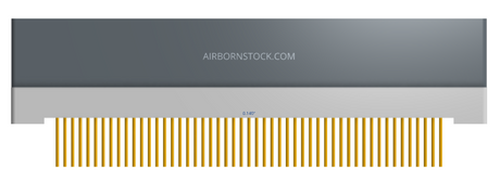 NK-1H2-051-235-0000 - Nano-miniature D-shaped vertical plated through hole (PTH) board mount connector with mounting holes, 1 row of 51 contacts, and no hardware. (Receptacle)
