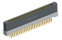 NK-1H4-051-238-0000 - Nano-miniature D-shaped vertical plated through hole (PTH) board mount connector with mounting holes, 1 row of 51 contacts, and no hardware. (Receptacle)