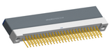 NK-1H2-051-238-TH00 - Nano-miniature D-shaped vertical plated through hole (PTH) board mount connector with mounting holes, 1 row of 51 contacts, and threaded holes for attachment hardware. (Receptacle)