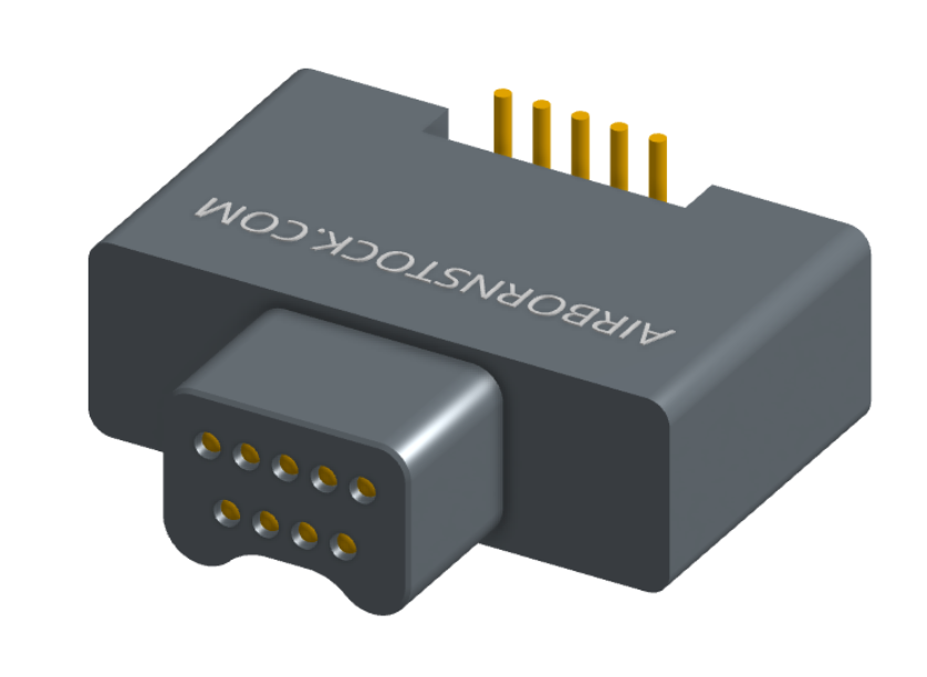 NK-2A2-009-125-0000 - Nano-miniature D-shaped vertical surface board mount (SMT) connector with a(n) electroless nickel shell, 2 rows of 9 contacts, and no hardware. (Plug)