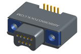 NK-2A2-009-125-TH00 - Nano-miniature D-shaped vertical surface board mount (SMT) connector with a(n) electroless nickel shell, 2 rows of 9 contacts, and threaded holes for attachment hardware. (Plug)