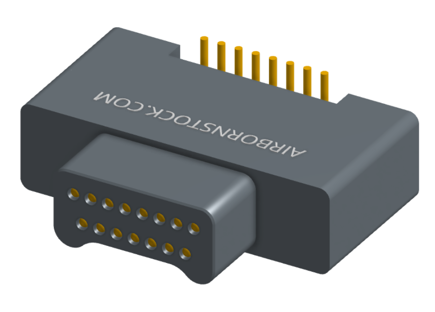 NK-2A2-015-125-0000 - Nano-miniature D-shaped vertical surface board mount (SMT) connector with a(n) electroless nickel shell, 2 rows of 15 contacts, and no hardware. (Plug)
