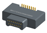 NK-2A2-015-125-0000 - Nano-miniature D-shaped vertical surface board mount (SMT) connector with a(n) electroless nickel shell, 2 rows of 15 contacts, and no hardware. (Plug)