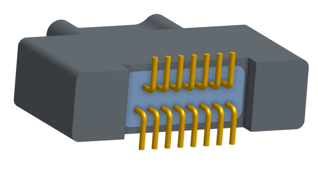 NK-2A2-015-125-0000 - Nano-miniature D-shaped vertical surface board mount (SMT) connector with a(n) electroless nickel shell, 2 rows of 15 contacts, and no hardware. (Plug)