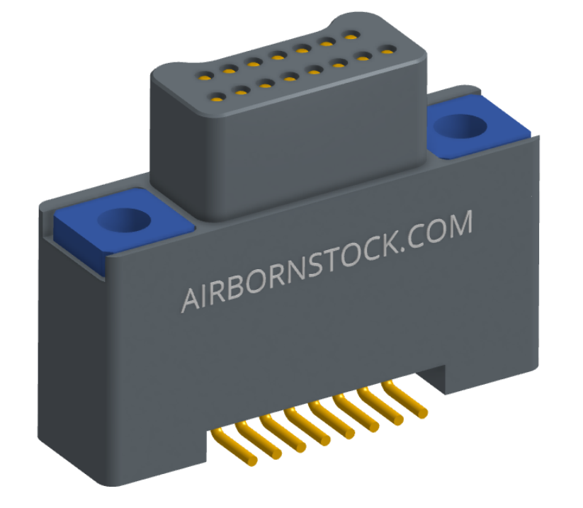NK-2A2-015-125-TH00 - Nano-miniature D-shaped vertical surface board mount (SMT) connector with a(n) electroless nickel shell, 2 rows of 15 contacts, and threaded holes for attachment hardware. (Plug)