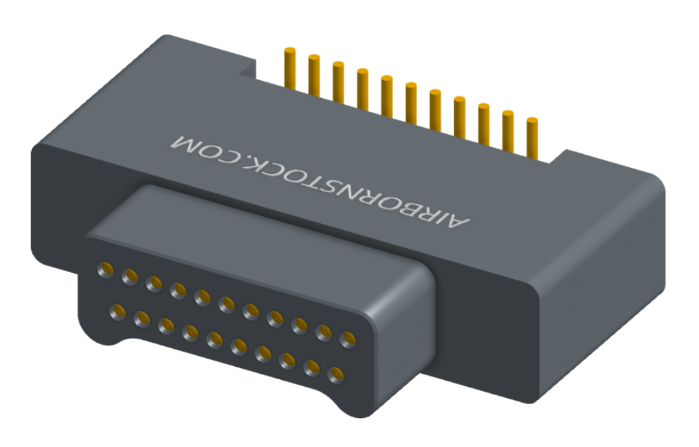 NK-2A2-021-128-0000 - Nano-miniature D-shaped vertical surface board mount (SMT) connector with a(n) electroless nickel shell, 2 rows of 21 contacts, and no hardware. (Plug)
