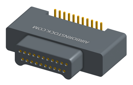 NK-2A2-021-125-0000 - Nano-miniature D-shaped vertical surface board mount (SMT) connector with a(n) electroless nickel shell, 2 rows of 21 contacts, and no hardware. (Plug)