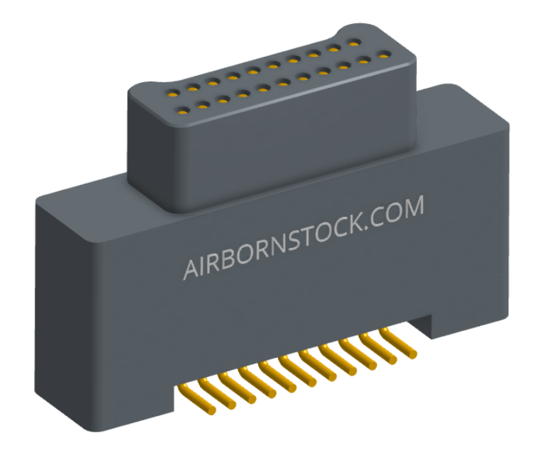NK-2A2-021-128-0000 - Nano-miniature D-shaped vertical surface board mount (SMT) connector with a(n) electroless nickel shell, 2 rows of 21 contacts, and no hardware. (Plug)