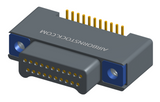 NK-2A2-021-125-TH00 - Nano-miniature D-shaped vertical surface board mount (SMT) connector with a(n) electroless nickel shell, 2 rows of 21 contacts, and threaded holes for attachment hardware. (Plug)