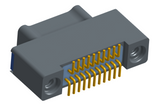 NK-2A2-021-125-TH00 - Nano-miniature D-shaped vertical surface board mount (SMT) connector with a(n) electroless nickel shell, 2 rows of 21 contacts, and threaded holes for attachment hardware. (Plug)
