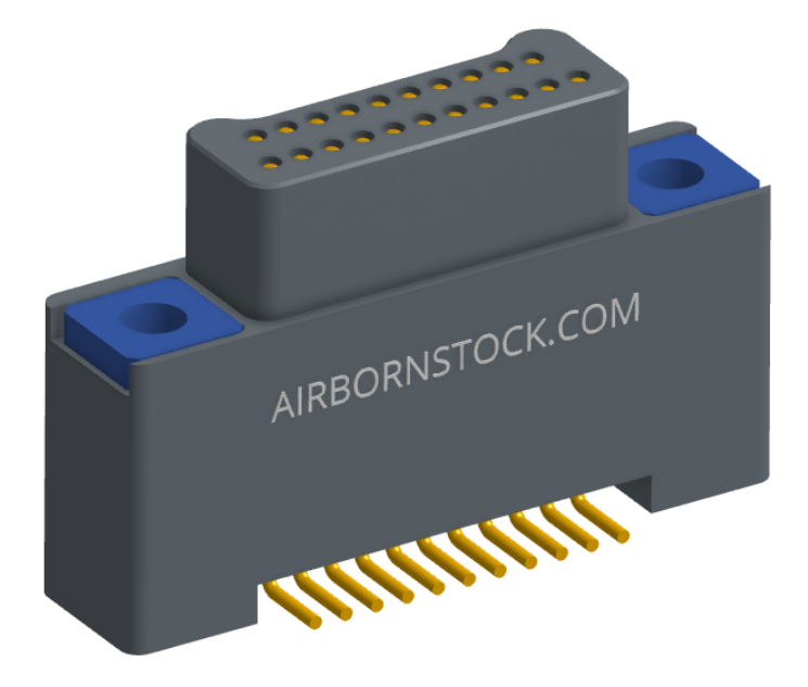 NK-2A2-021-125-TH00 - Nano-miniature D-shaped vertical surface board mount (SMT) connector with a(n) electroless nickel shell, 2 rows of 21 contacts, and threaded holes for attachment hardware. (Plug)